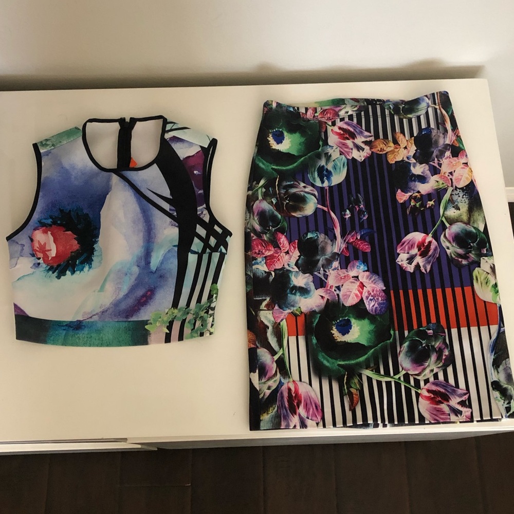 Clover canyon set skirt and top